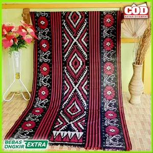 kain tenun ikat troso blanket / tenun jepara motif flores