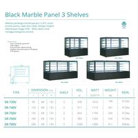 Gambar BLACK MARBLE PANEL 3 Shelves GEA SR-730V CAKE SHOWCASE SR730V dari MIAMI ELEKTRONIK Kota Surabaya 4 Tokopedia