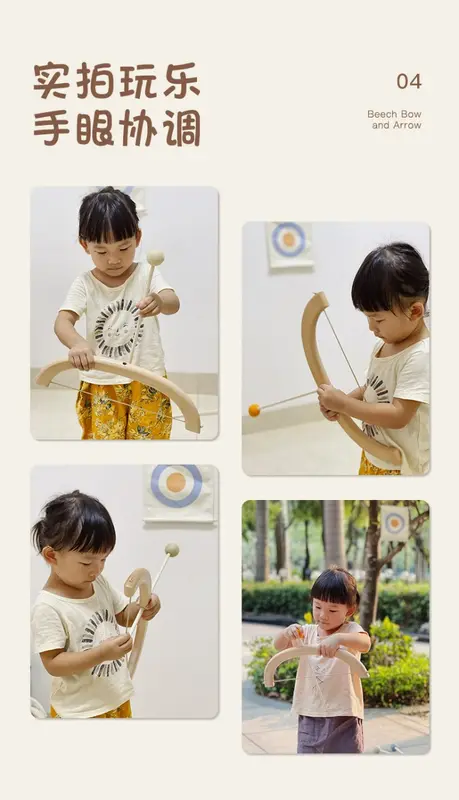 BOW AND ARROW Wooden Toys indoor archery - Mainan Panah 4
