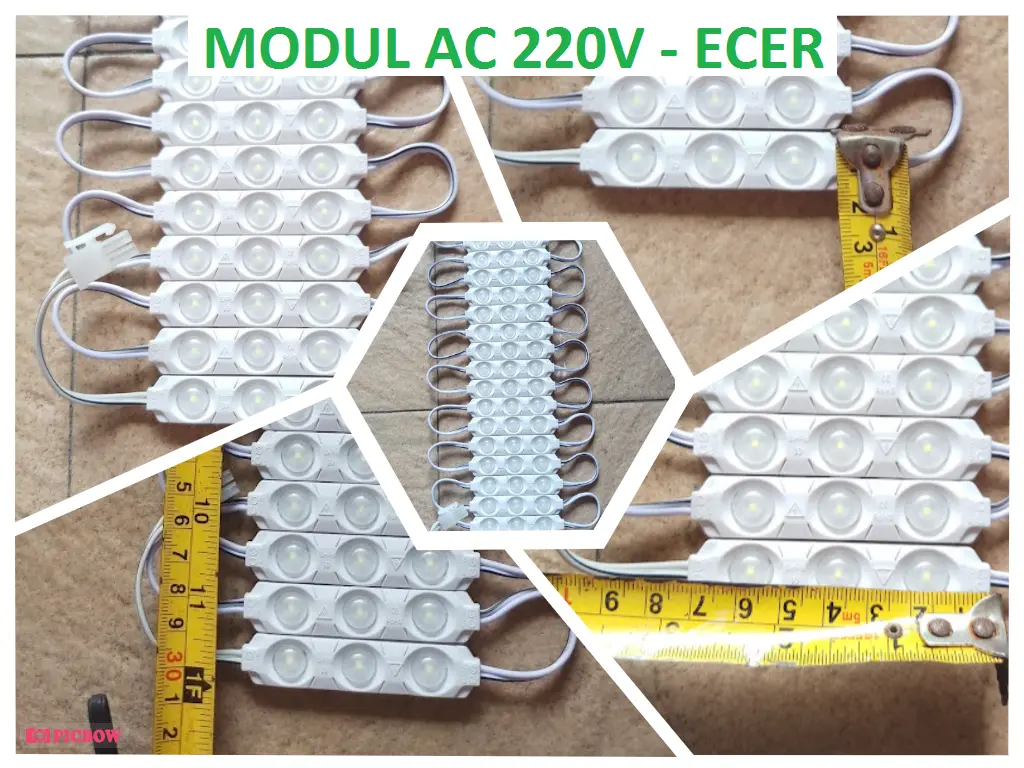 [ECER] Modul LED AC 220V 3 Mata Warna Putih White