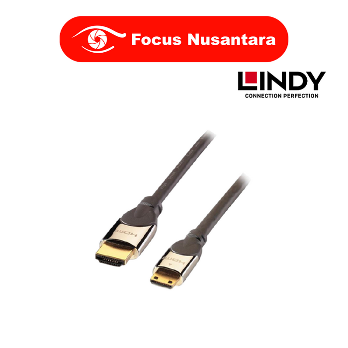 Gambar Lindy Cromo HDMI to Mini HDMI 41438 (3) dari Focus Nusantara Kota Administrasi Jakarta Pusat Tokopedia