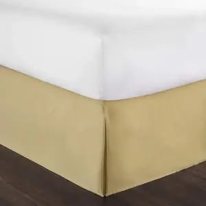 Bed Skirt Hotel Bahan Katun Custom Ukuran tinggi 30 cm Hop & Mom