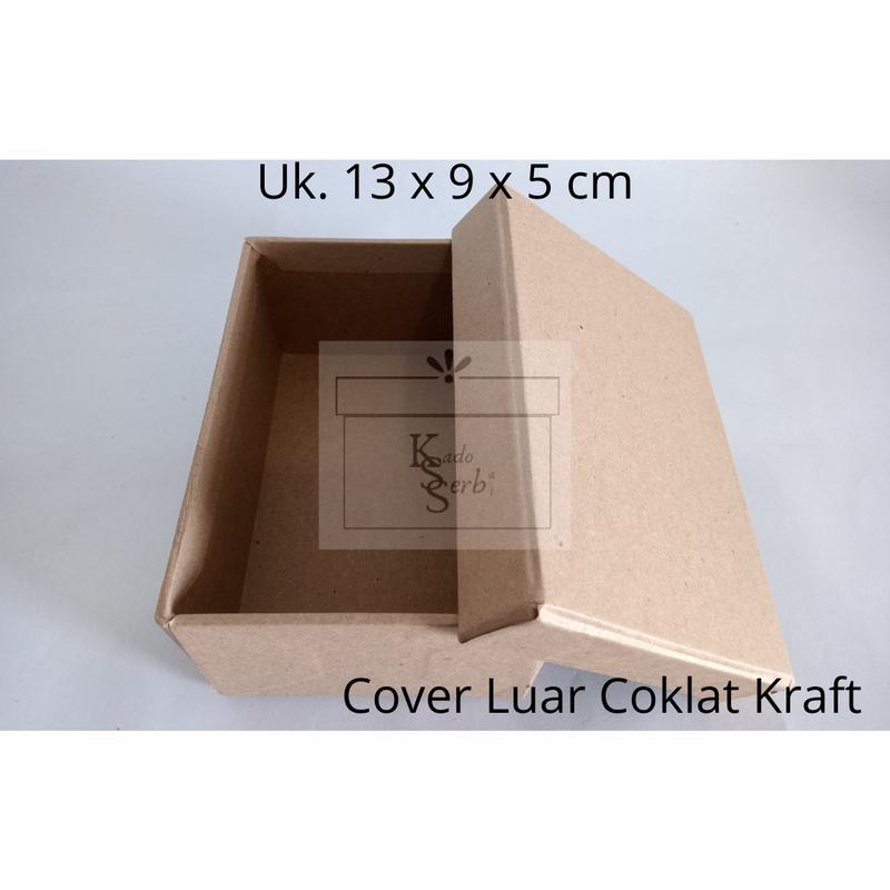 Hardbox Ukuran 13 x 9 x 5 cm Cover luar Coklat Kraft 0