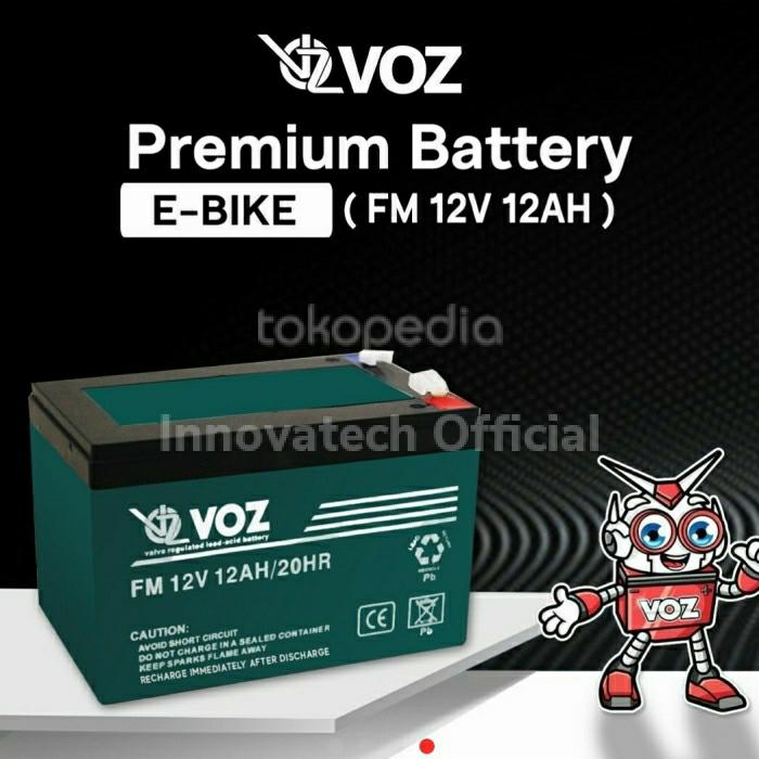 Gambar VOZ Battery 12volt 12Ah Selis sepeda listrik bike vehicle dari Innovatech Official Kota Administrasi Jakarta Pusat Tokopedia