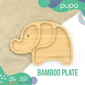 Piring Makan Bayi Bambu Silikon / Baby Bamboo Plate Silicone Suction Perlengkapan
