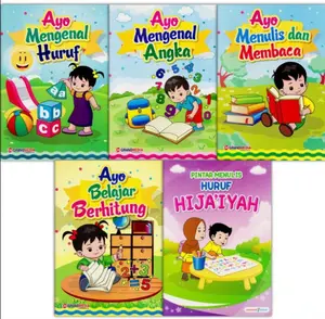 Buku Materi PAUD TK Lengkap 1 Paket Set Isi 5 Buku PENERBIT GRANDMEDIA