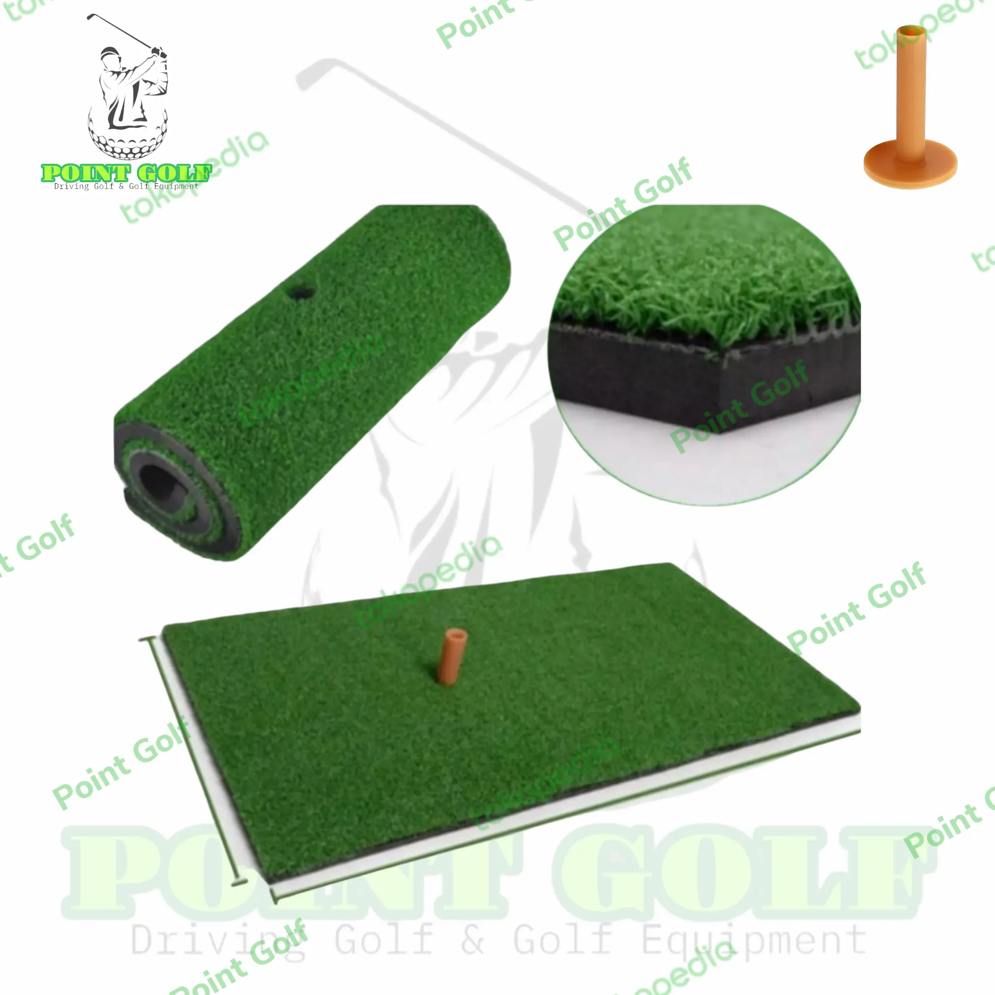 Promo!! Driving Golf Mat Ukuran 35*65 cm Free Tee Termurah