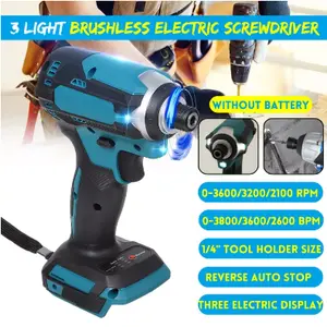 Obeng Listrik Tanpa Sikat 150Nm/Obeng Listrik 3 Lampu untuk Makita 18V