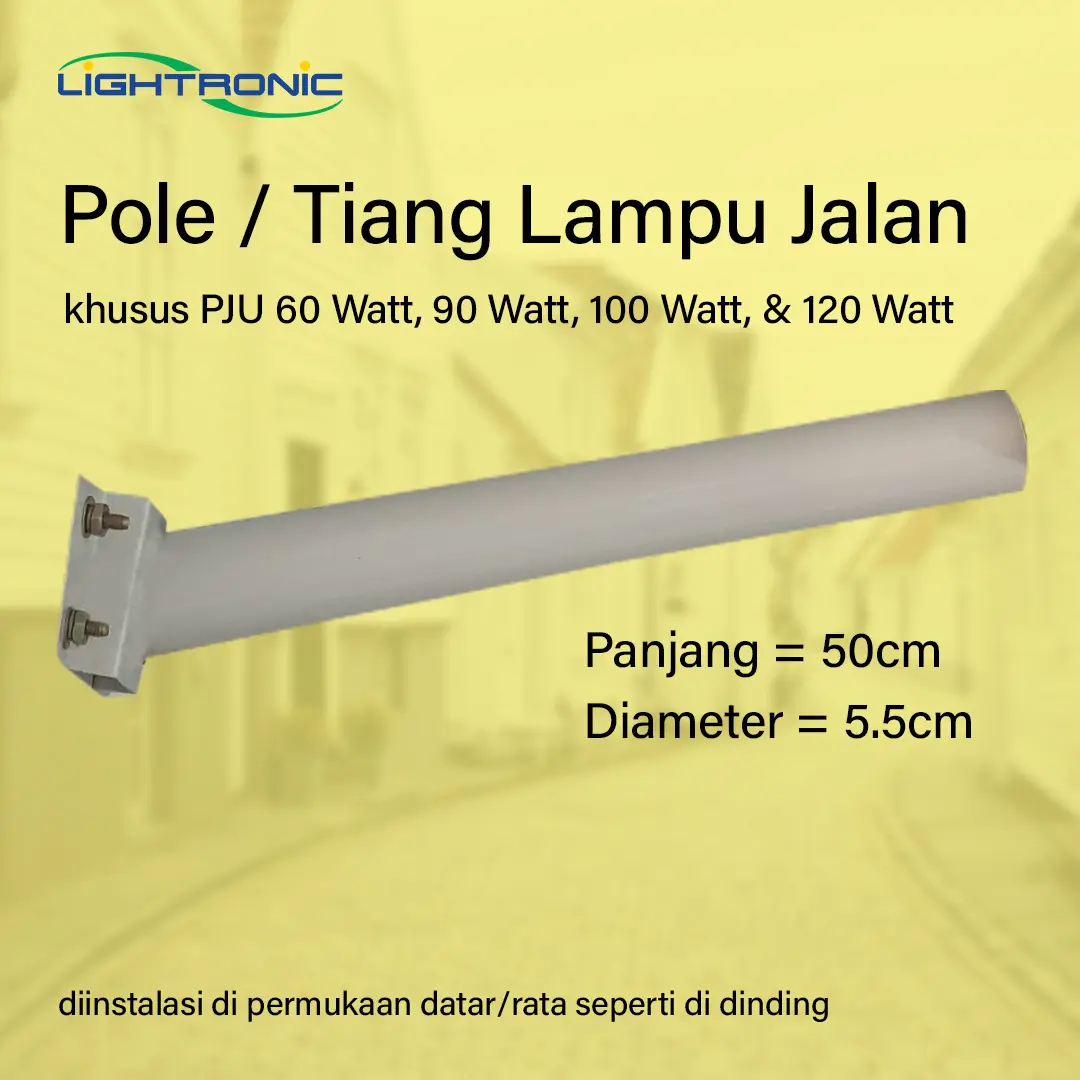 Pole Tiang Lampu Jalan ke Dinding khusus PJU 60W 90W 100W 120W