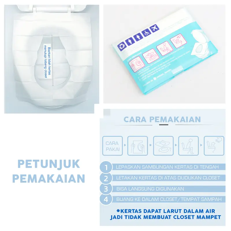 Toilet Seat Cover Disposable Kertas Alas Duduk Kloset REMAX 4