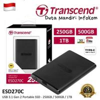 Gambar Transcend ESD270C Portable SSD 250GB 500GB 1TB 2TB - External SSD USB3.1 Gen 2 Type C - 250GB  dari Duta Mandiri Infokom Kota Administrasi Jakarta Pusat 2 Tokopedia