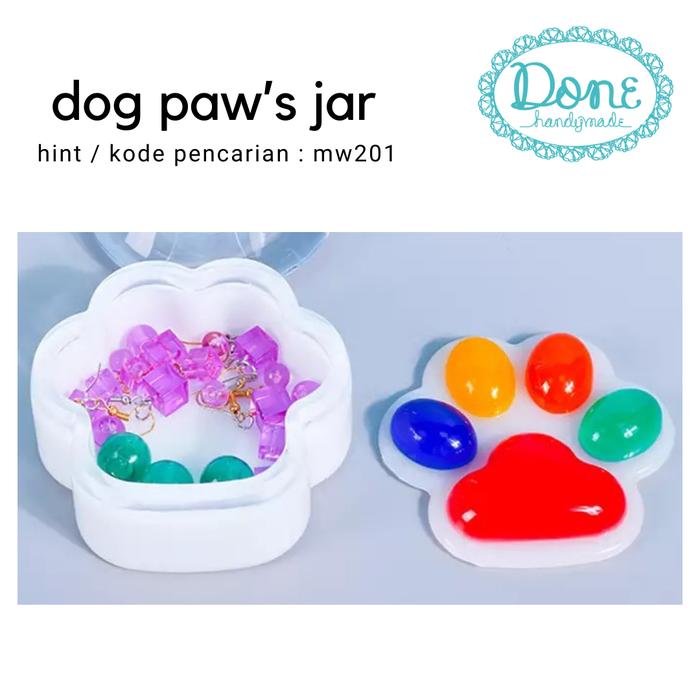 Gambar Cetakan resin mold Organizer box dog paw jar wadah aksesoris mw201 dari Done Handymade Kota Administrasi Jakarta Barat Tokopedia