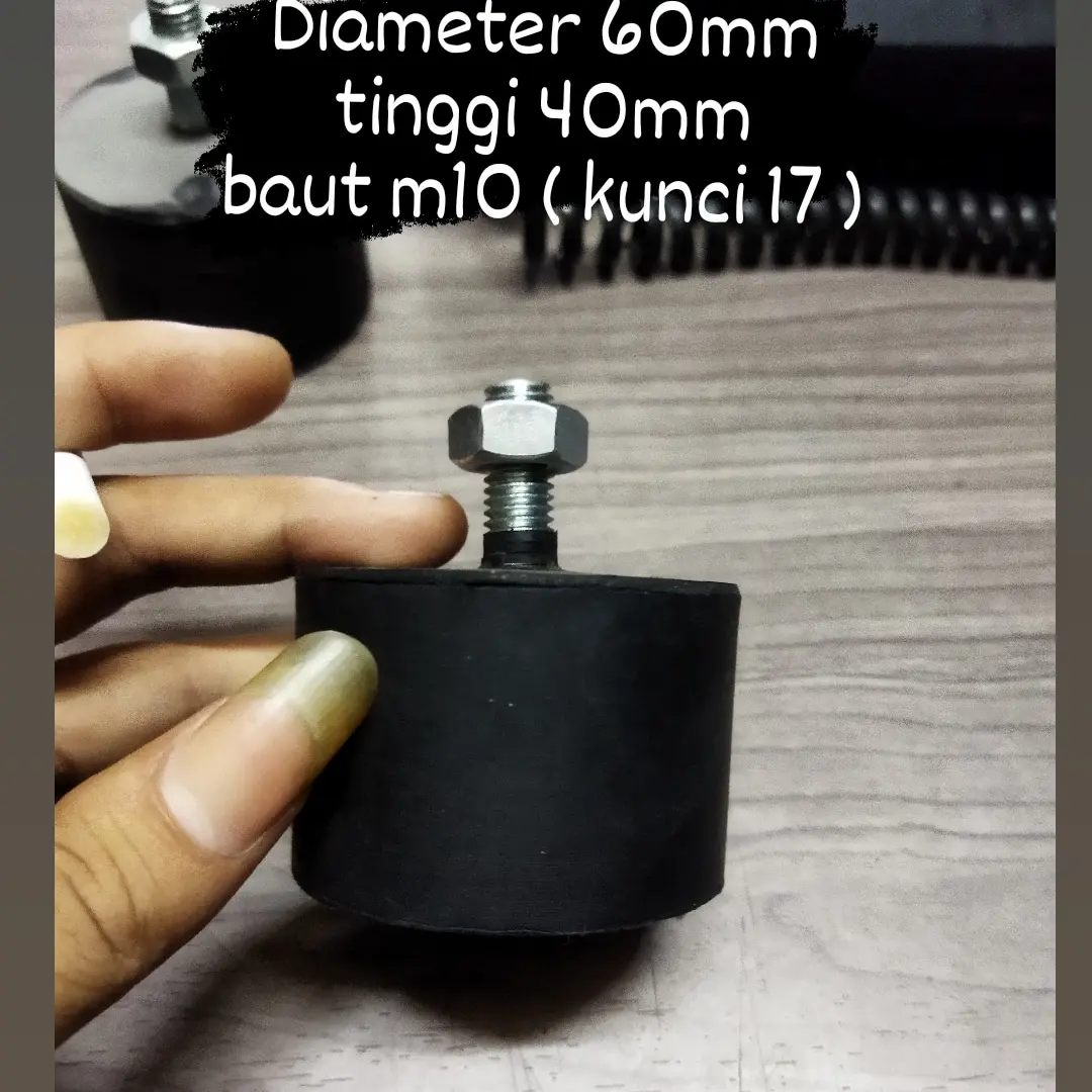 karet mounting / rubber mounting 60mm x 40mm x 10mm bantalan karet ac
