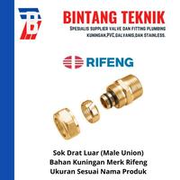 Gambar Sok Drat Luar Air Panas Drat 1" x Selang 3/4" (1620) Kuningan Rifeng dari Bintang Teknik Toko Kota Administrasi Jakarta Barat 2 Tokopedia