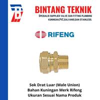 Gambar Sok Drat Luar Air Panas Drat 1" x Selang 3/4" (1620) Kuningan Rifeng dari Bintang Teknik Toko Kota Administrasi Jakarta Barat 1 Tokopedia