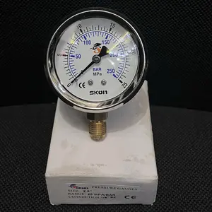 Pressure Gauge SKON 25mpa / 250kg Diameter 2.5 inch Drat 1/4 inch