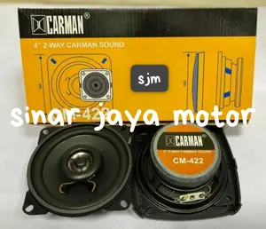 Speaker Coaxial 4 Inch 50 Watt 2 Way Untuk Pintu Mobil CARMAN CM-422