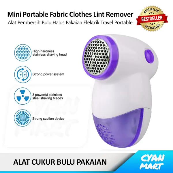 Pencukur Bulu Pakaian Mini Portable Fabric Lint Remover Fuzz Trimmer