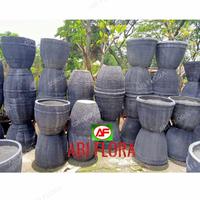 Gambar Pot Gentong besar motif minimalis / pot semen / pot gentong batu dari Abi Flora Kota Tangerang 5 Tokopedia