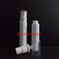 Gambar BOTOL AIRLESS 10 ML PLASTIK PUTIH TUTUP ULIR/PUTAR CAP LUAR BENING dari Ihsan Plast Kab. Malang 1 Tokopedia