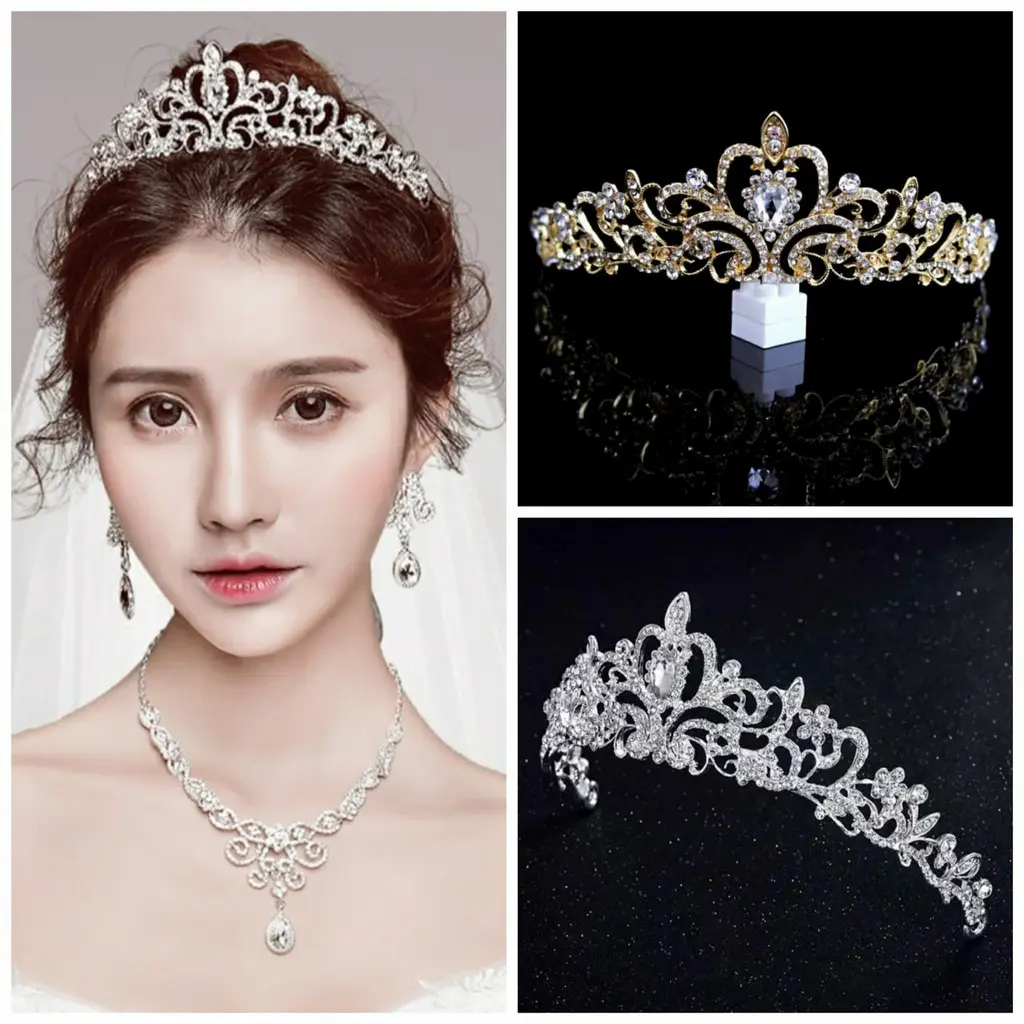 Mahkota hiasan-MK 03 Crown/Hiasan hijab/Aksesoris Rambut Elegan