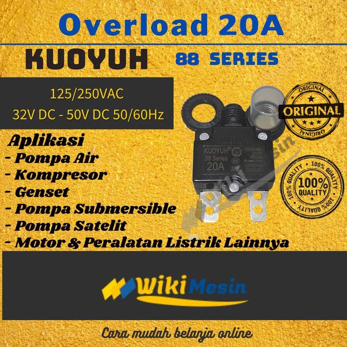 Gambar Thermal Overload Pompa Air Circuit Breaker Kuoyuh 88 Series 20A dari Overload Wikimesin Kab. Tangerang Tokopedia
