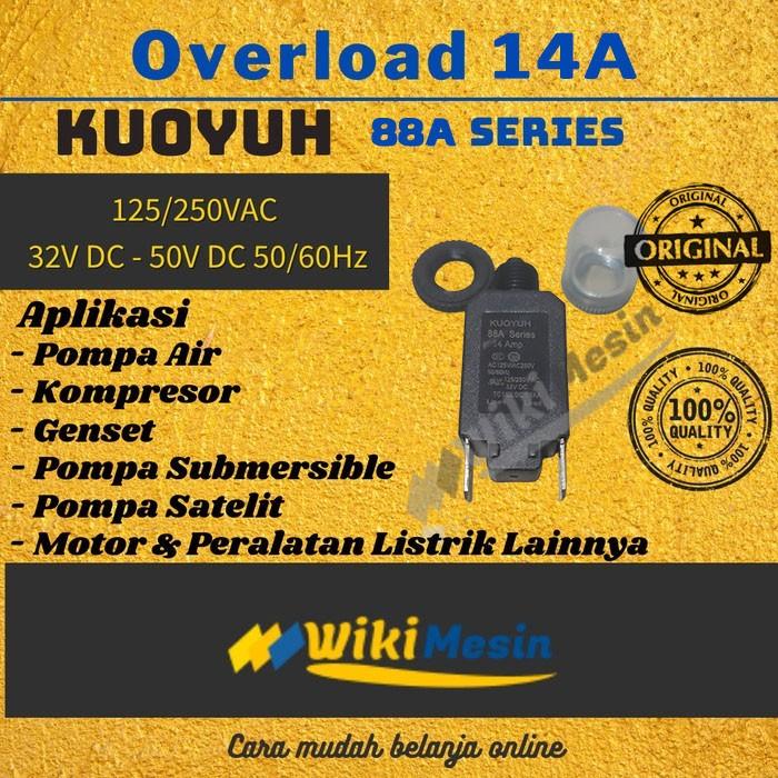Gambar Overload 14A Kuoyuh 88A Circuit Breaker Thermal Protector Pompa Air dari Overload Wikimesin Kab. Tangerang Tokopedia