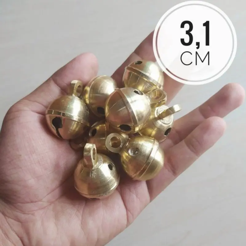 Bel Lonceng Kerincing Kuningan Bulat Kalung Kucing 4