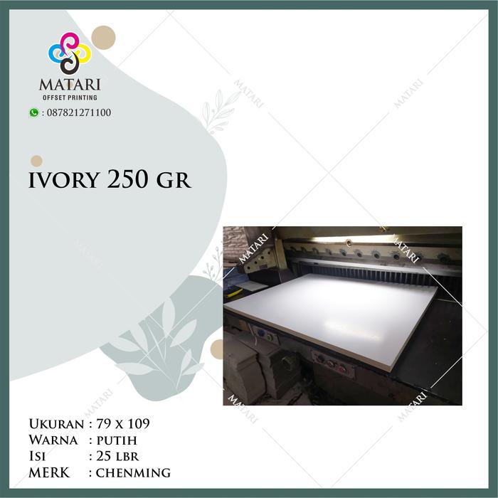 Gambar Kertas Ivory 250gr/gsm 79x109 Putih - Lembar/Lbr - 79x109 dari Matari Bandung Kota Bandung Tokopedia