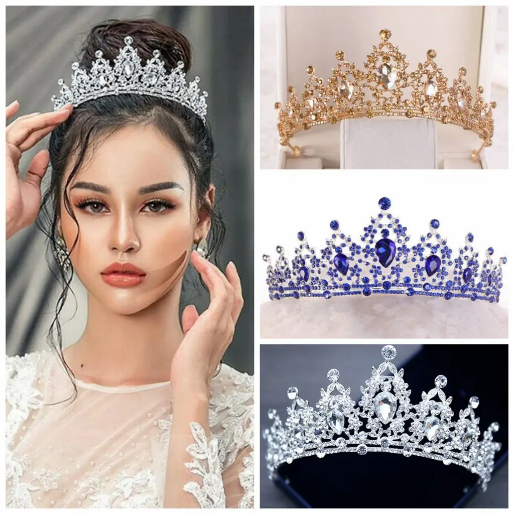 Mahkota pengantin elegan-MK A002 Crown/ Aksesoris rambut pengantin