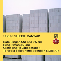 Gambar Hebel Bata Ringan AAC SNI 10 & 7.5 cm FREE ONGKIR JABODETABEK TERMURAH - 10cm dari Bata Ringan Indonesia Kota Administrasi Jakarta Timur 1 Tokopedia