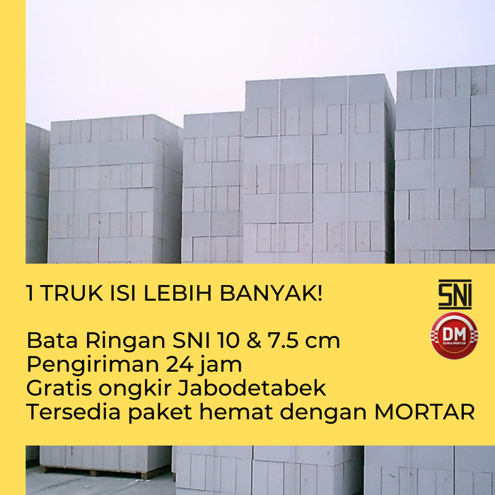 Gambar Hebel Bata Ringan AAC SNI 10 & 7.5 cm FREE ONGKIR JABODETABEK TERMURAH - 10cm dari Bata Ringan Indonesia Kota Administrasi Jakarta Timur Tokopedia