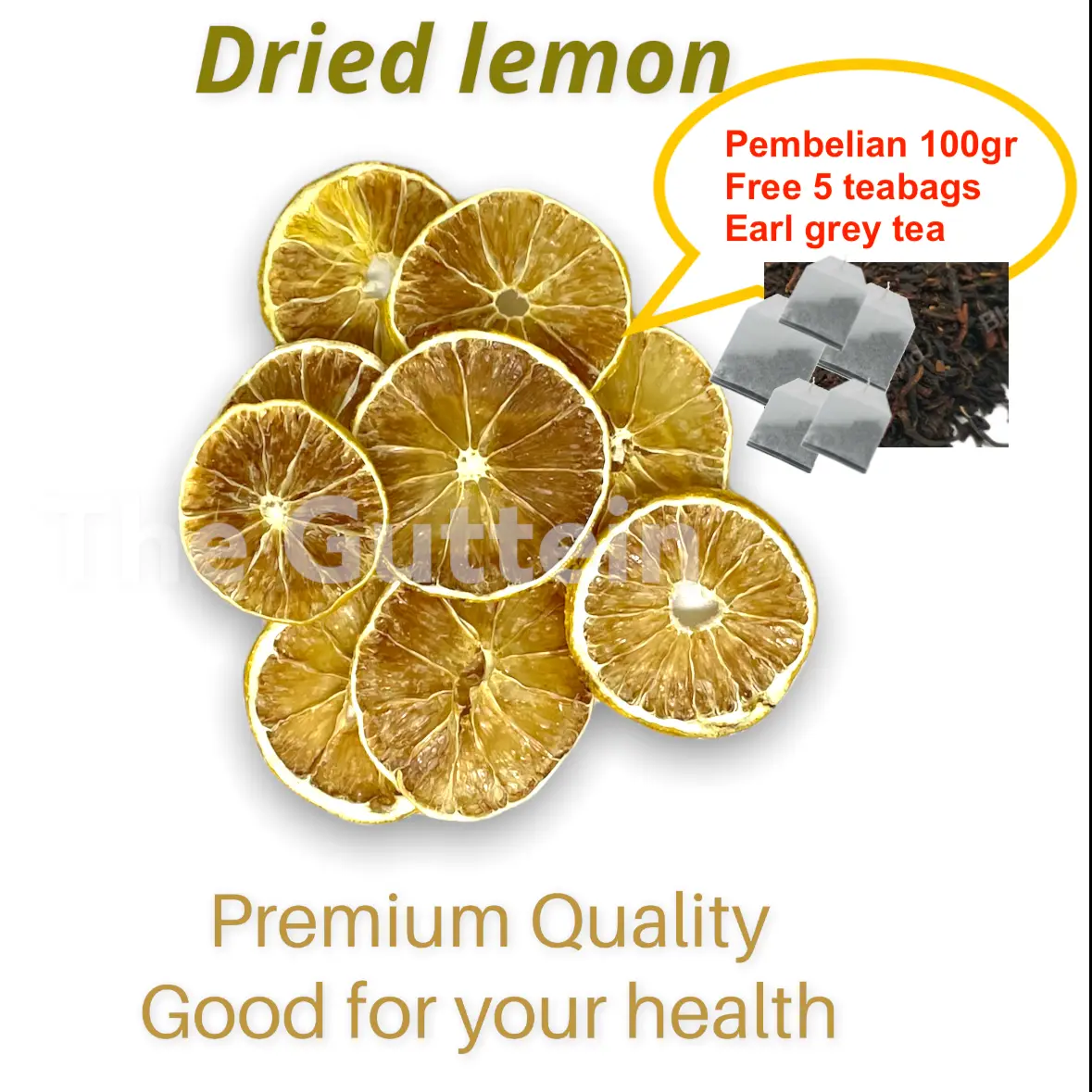 Dried Lemon Slice / Lemon kering potong infused water [Premium] 50g