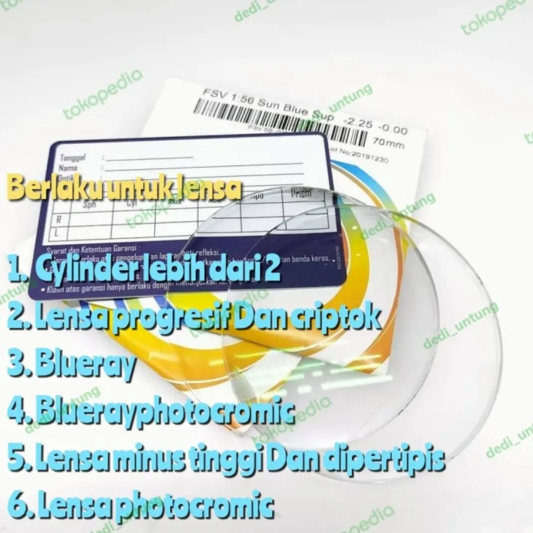 penambahan harga lensa khusus