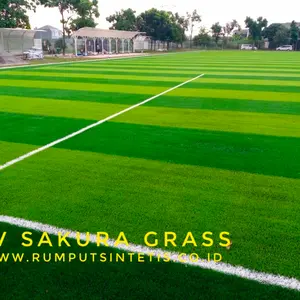 RUMPUT SINTETIS LAPANGAN MINI SOCCER & FUTSAL TEBAL 3 CM BUAT SEKOLAH