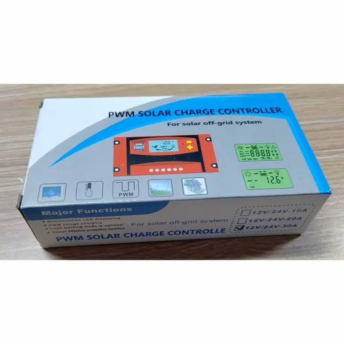 Pwm Sollar Charger Controller Dual Usb 12V/24V 10A, 20A, 30A 1