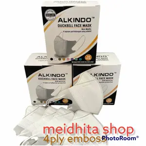 Masker Duckbill Alkindo Garis 4ply 1box isi 50pcs