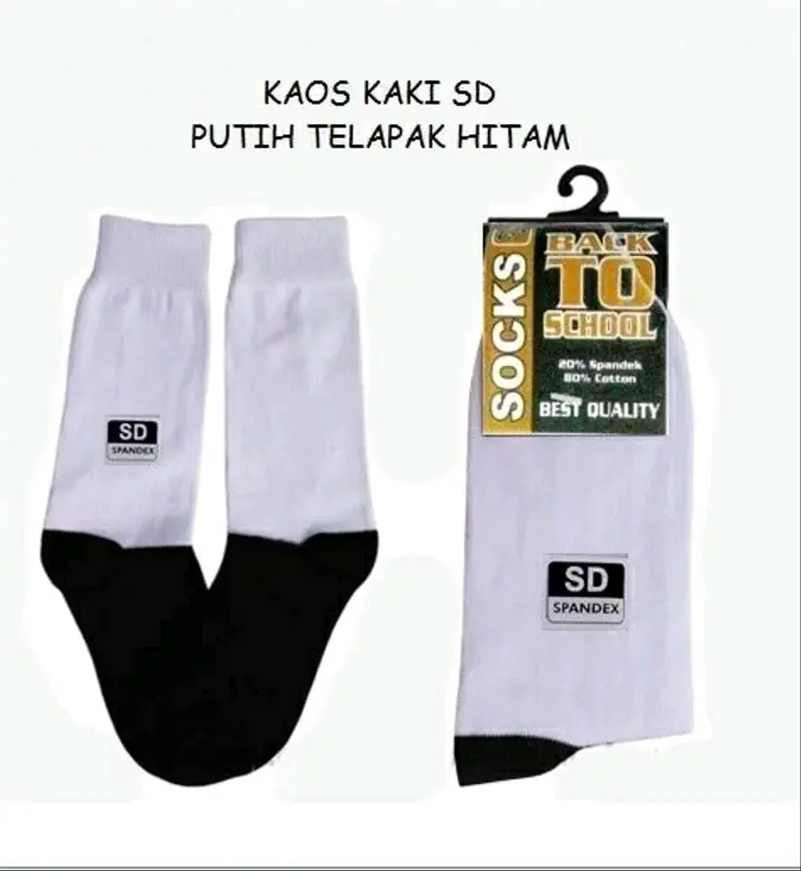 Sorex Kaos Kaki Sekolah - Kaos Kaki Anak Sekolah Sorex Hitam Putih 2