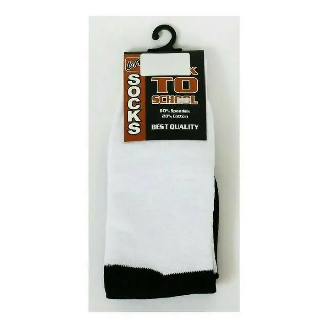 Sorex Kaos Kaki Sekolah - Kaos Kaki Anak Sekolah Sorex Hitam Putih 6