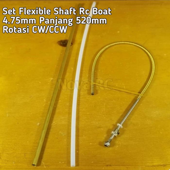 Jual Rc boat shaft Flexible 4.76mm panjang 520mm CW/CCW kuningan ...