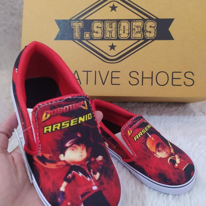 SEPATU ANAK KARAKTER BOBOIBOY PETIR DAN HALILINTAR FREE CETAK NAMA 0