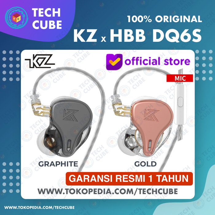 Gambar KZ DQ6S with MIC In Ear Earphone Headset Driver HIFI Bass Alt ZSN PRO - Graphite dari Tech Cube Store Kota Administrasi Jakarta Barat Tokopedia