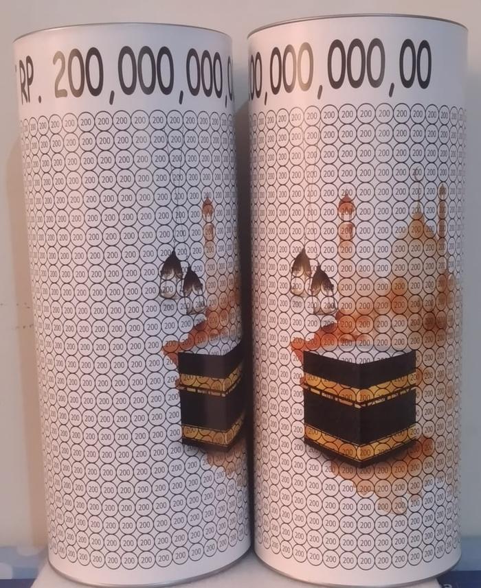 Gambar celengan target jumbo ka bah xxl permanen tabungan haji mekah dari citra electronic01 Kab. Tangerang 5 Tokopedia