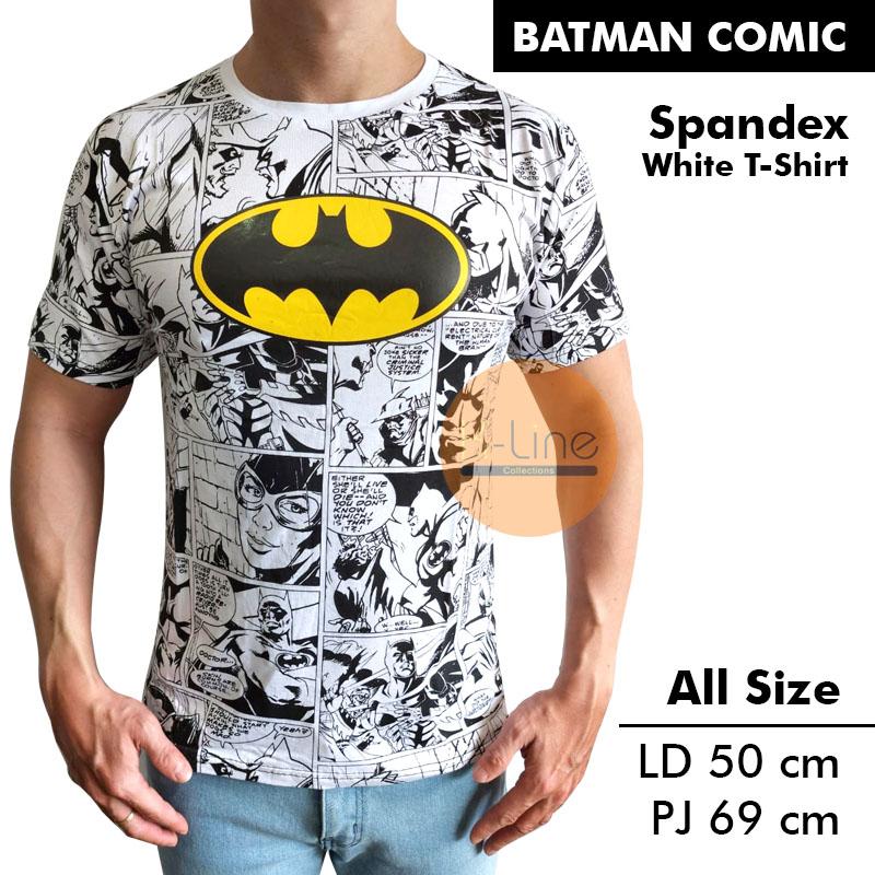 KAOS PRIA KAOS DISTRO PAKAIAN PRIA T SHIRT COWOK MARVEL COMIC PUTIH 1