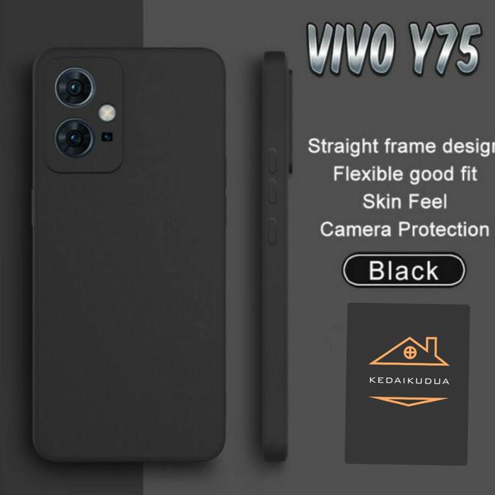 Gambar VIVO Y75 5G Case Softcase Silikon Macaron FULL COLOR BLACK Matte dari Kedaikudua Kota Administrasi Jakarta Barat Tokopedia