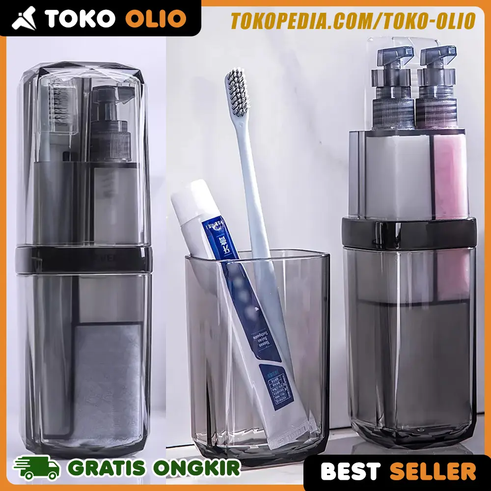 Tempat Sabun Sikat Gigi Handuk Sisir Organizer Travel Toiletries Kit