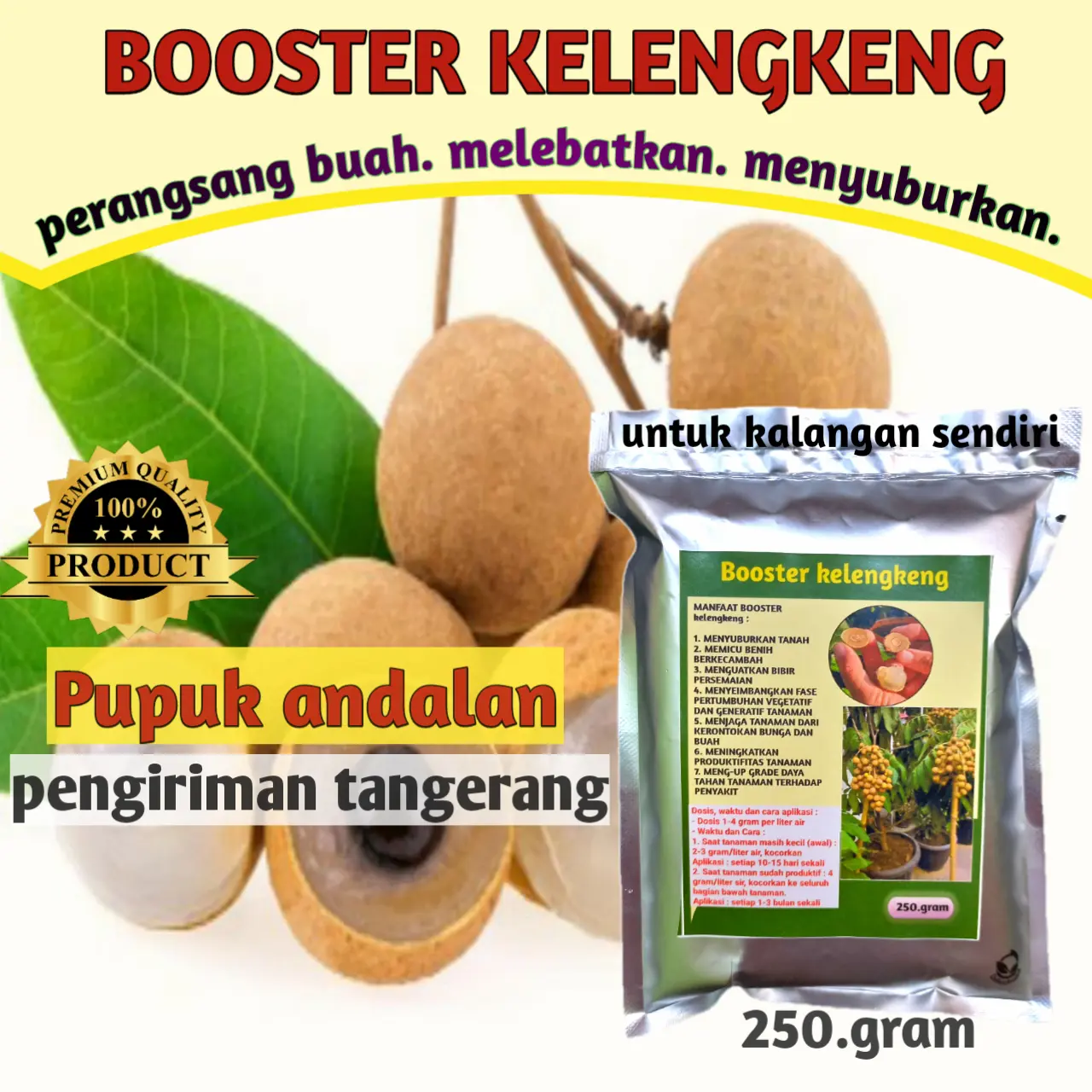 pupuk booster organik kelengkeng pupuk buah melebatkan
