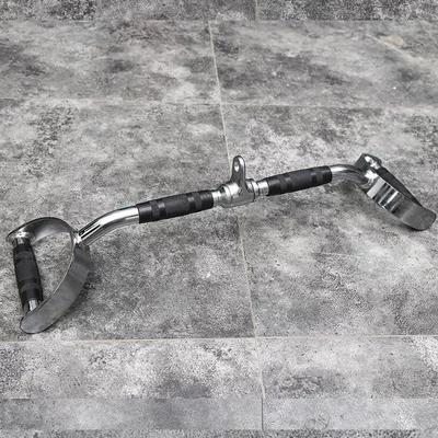Handle Gym Lat Pull Down Bar - Curl W Bar - D Handle Tricep Bicep Bar 2