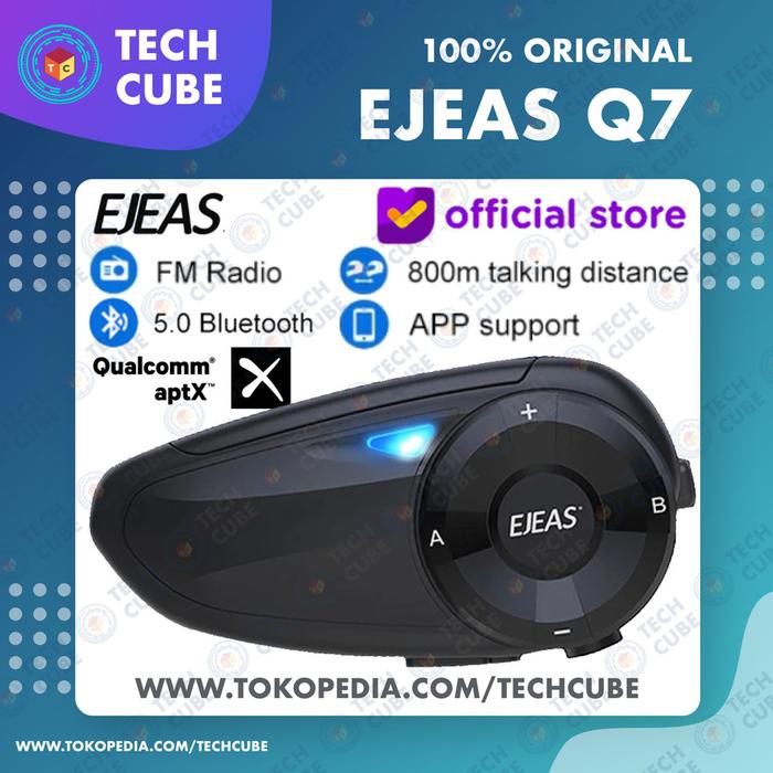 Gambar [UNIT ONLY] EJEAS Q7 Bluetooth Radio FM Intercom Helm 7 Rider Helmet dari Tech Cube Store Kota Administrasi Jakarta Barat Tokopedia