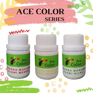 ACE COLOR - Pewarna Makanan Alami/Natural Powder Merah, Kuning dan Hij